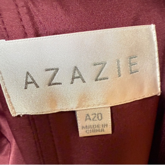 Azazie Burgundy Maxi Dress - Picture 3 of 10